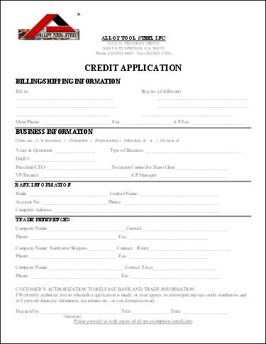 Credit Application
